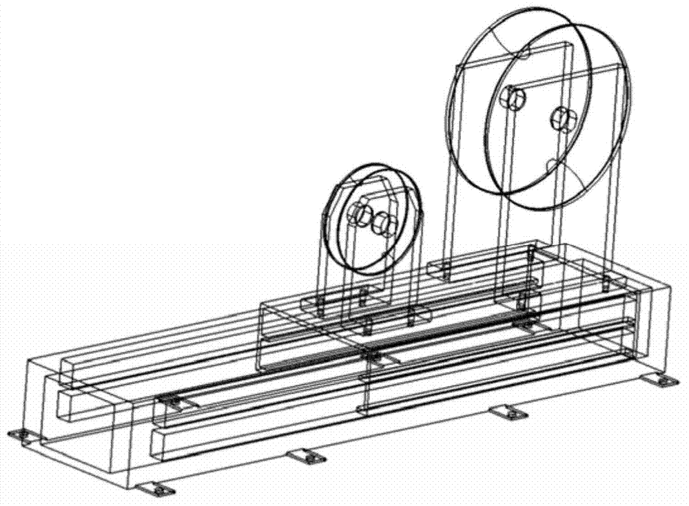 Inverted triangle motion vehicle for lead detecting device