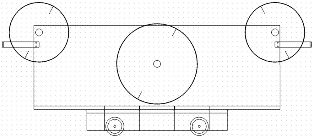 Inverted triangle motion vehicle for lead detecting device