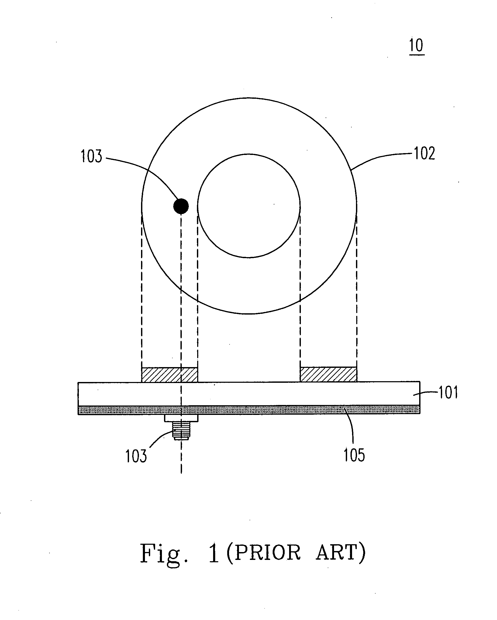 Aperture coupled microstrip antenna