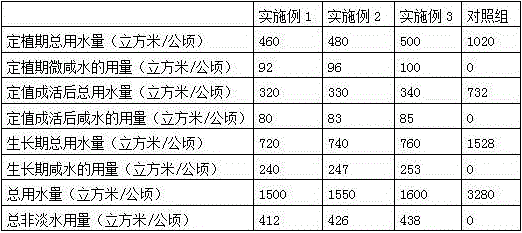 Separating-restbalk limited-quantity irrigation method using high calcium fertilizers and application of method to planting of saline-alkali soil amorpha fruticosa