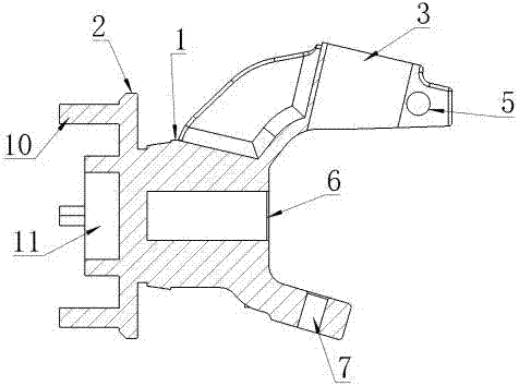 Automobile power steering knuckle