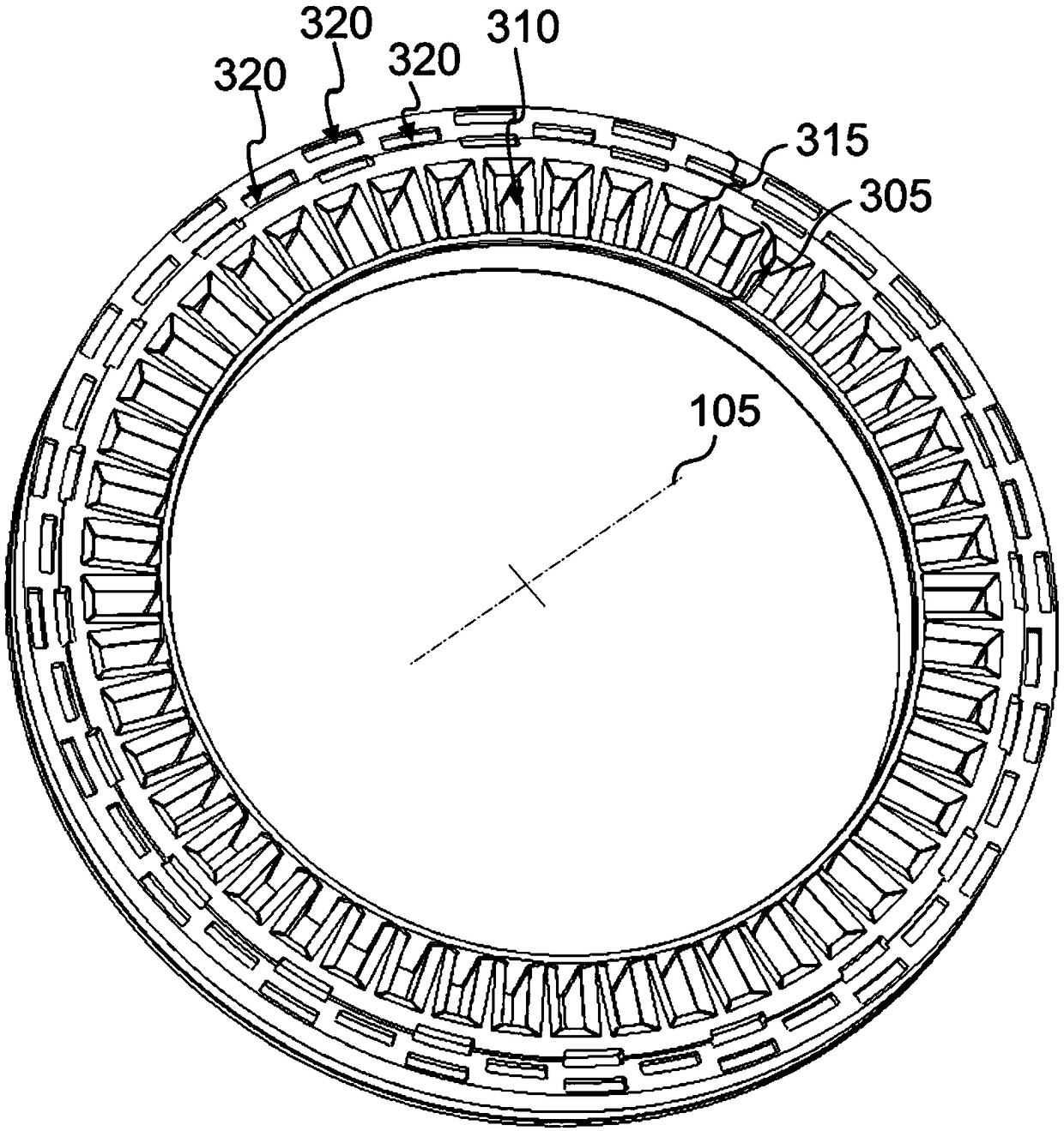 Interconnecting assembly for motor