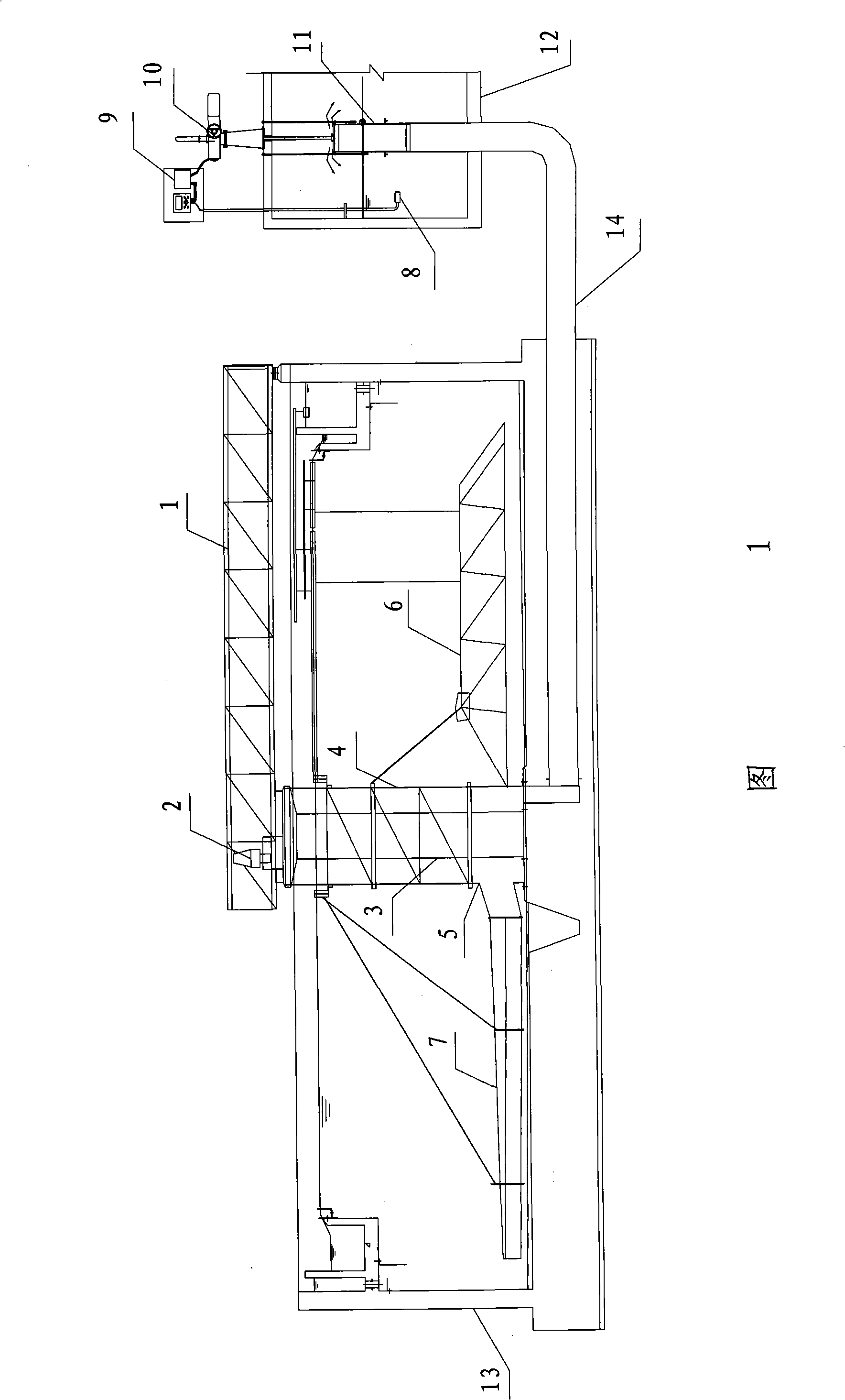 Intellectual center driving mono-tube soil sucker