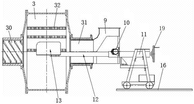 Aluminum oxide crust block air-swept autogenous mill capable of recycling aluminum slag online