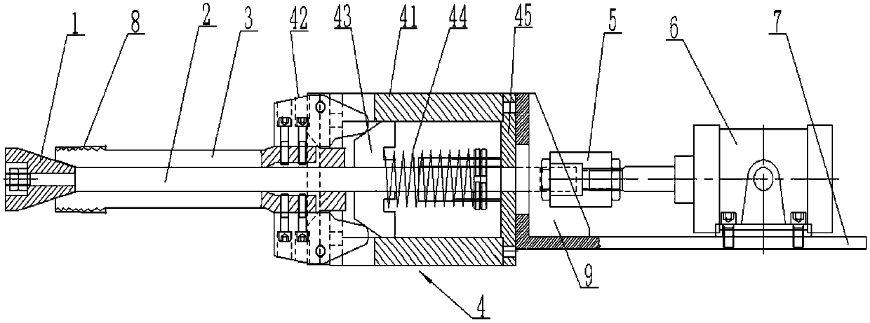 Inverted-cone pipe drawing device