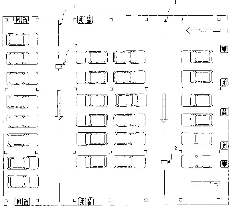 Inquiring system for car location in garage