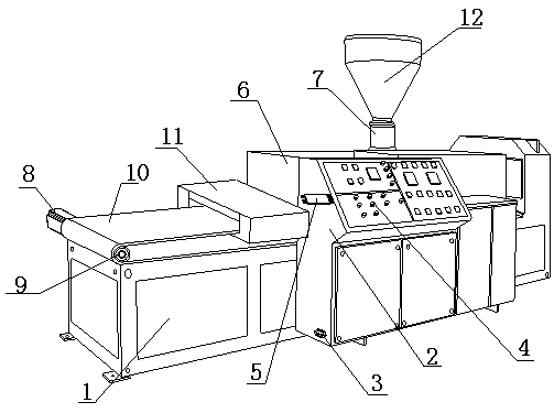 Novel low-carbon and environment-friendly plate extruder