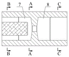 Reciprocating extrusion device and processing method for preparing ultrafine grain magnesium alloy