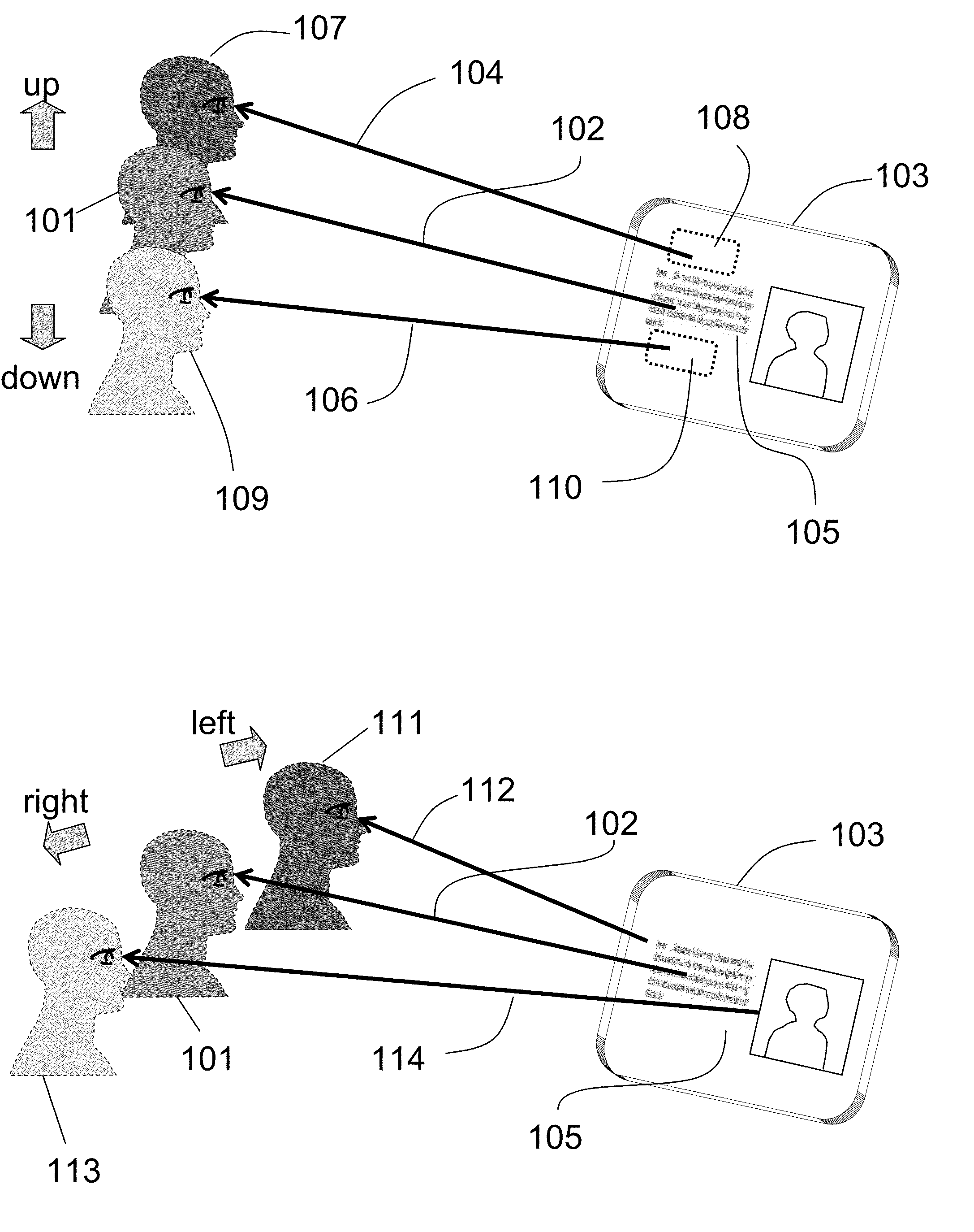 Method and apparatus to continuously maintain users eyes focused on an electronic display when either one or both are moving