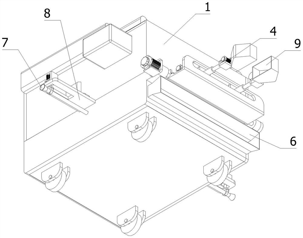 Automatic urban garbage sorting and collecting vehicle