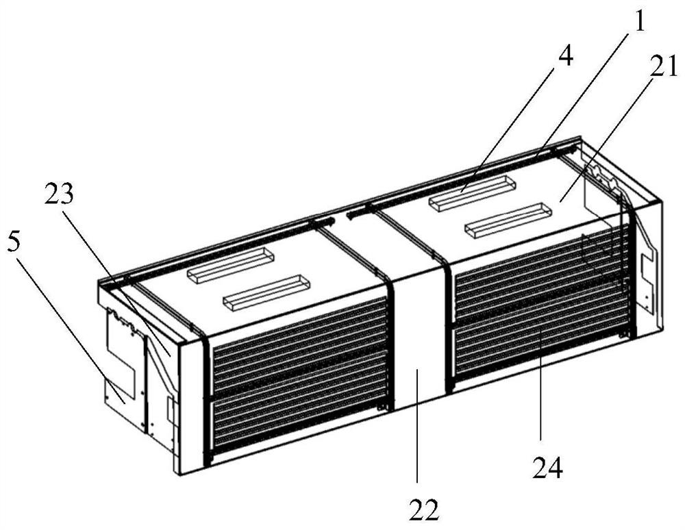 Water retaining cover for power battery of new energy commercial vehicle