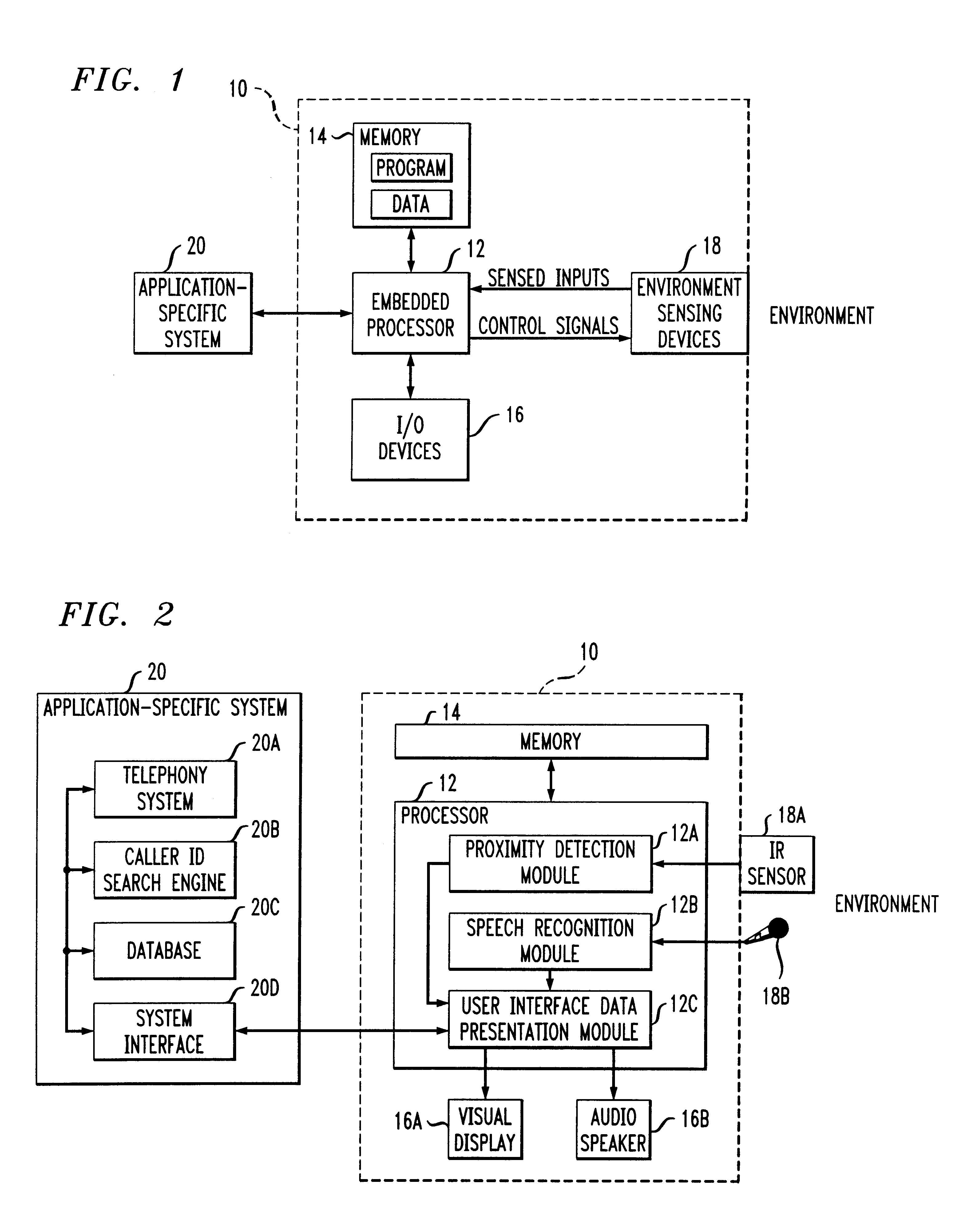 Reactive user interface control based on environmental sensing