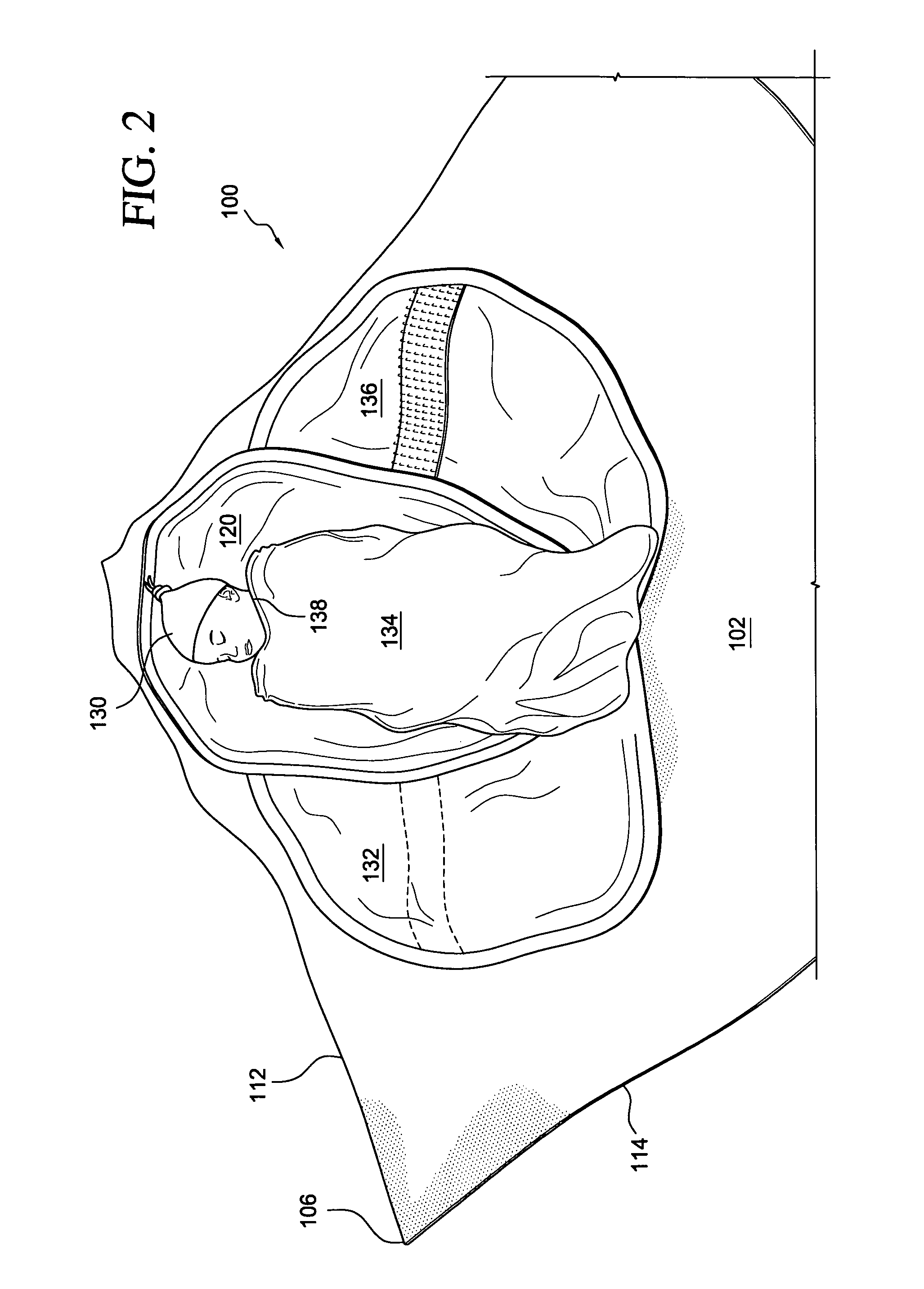 Swaddling blanket, paticularly for use in connection with premature infants, and method of using the same