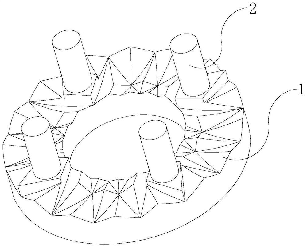 Integrally-formed jewelry product with claws and processing technology of integrally-formed jewelry product