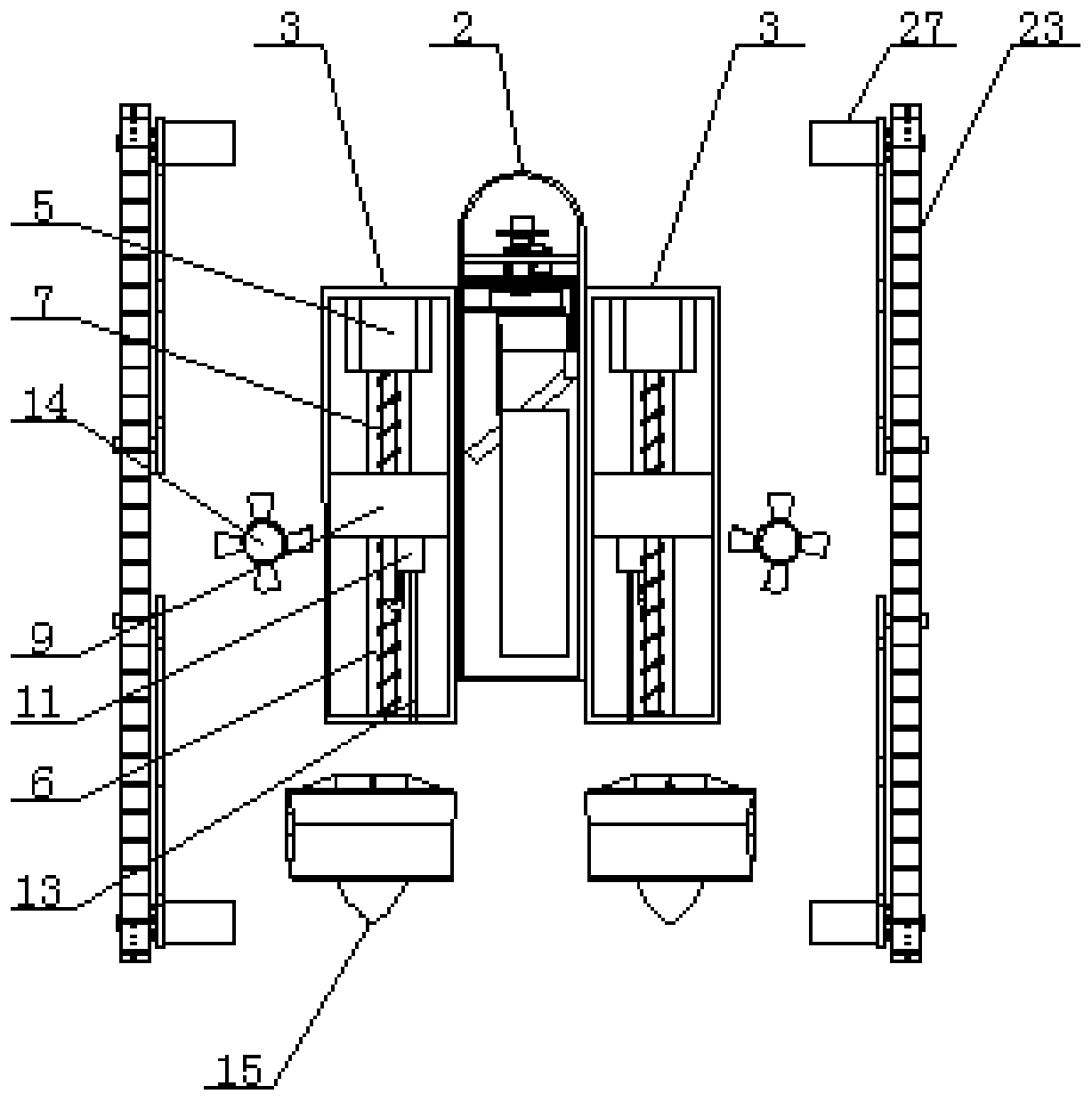 Crawler-type robot with underwater posture changing function