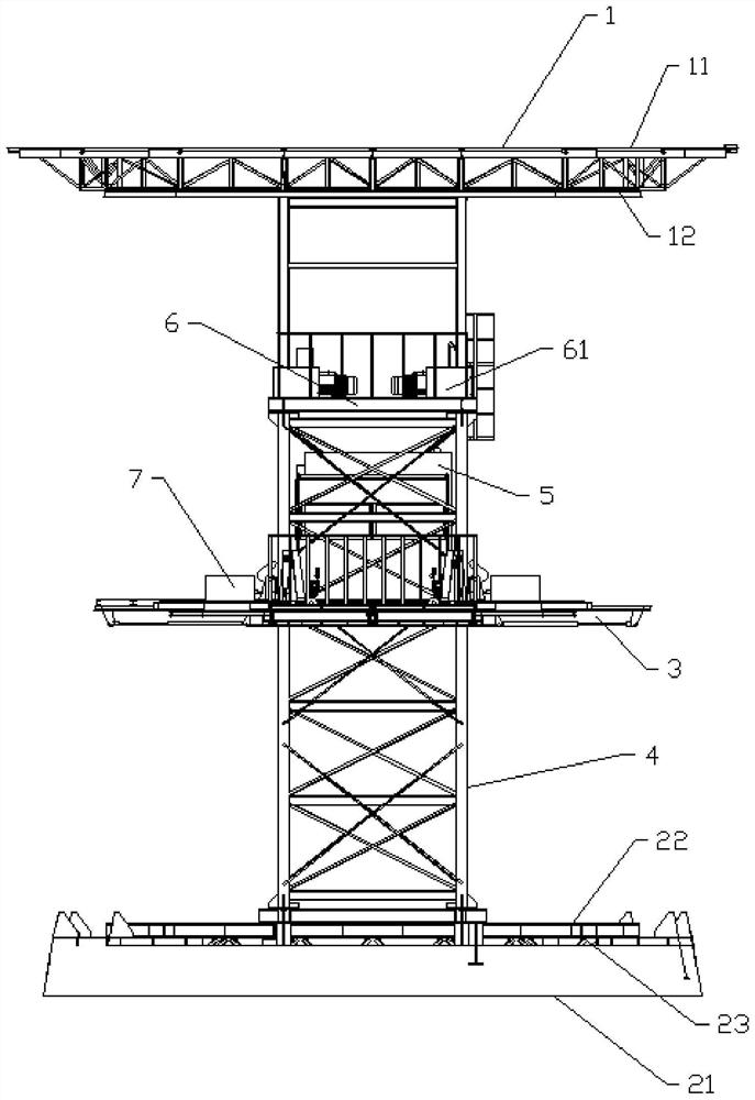 High-safety-coefficient maintenance platform for hydropower station generator set