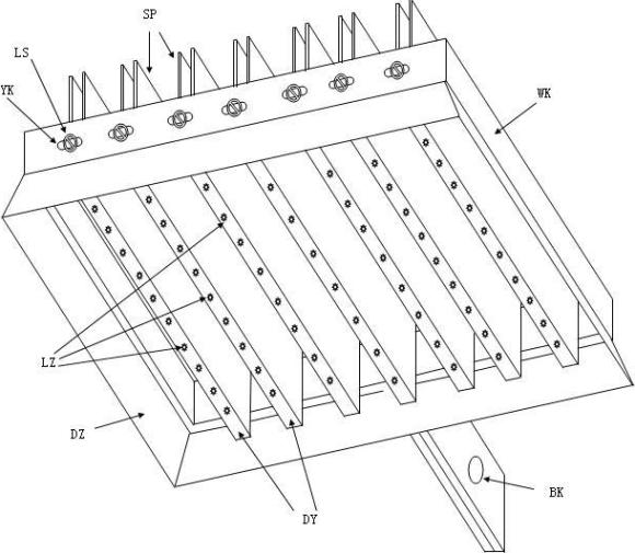 LED (light emitting diode) light fixture with efficient light distribution