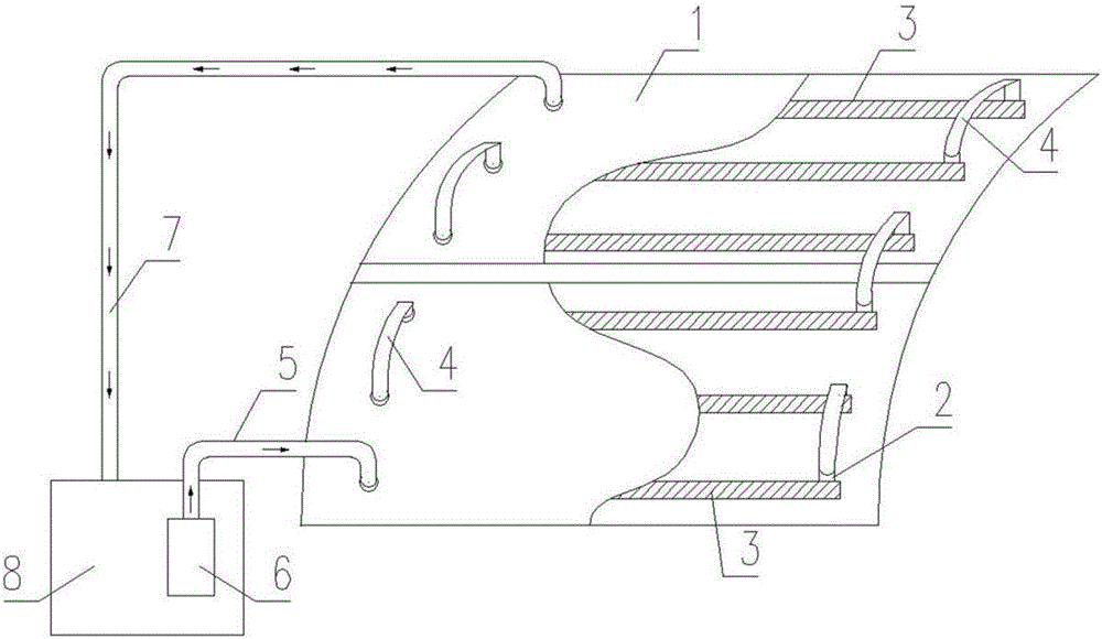 Circulating water cooling system for lowering temperature of pulverizing area of refined cotton pulverizer