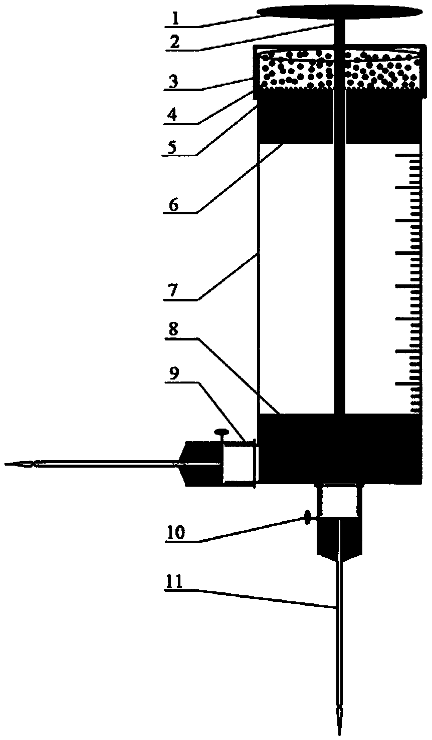 Radioactive liquid sampling device and sampling method