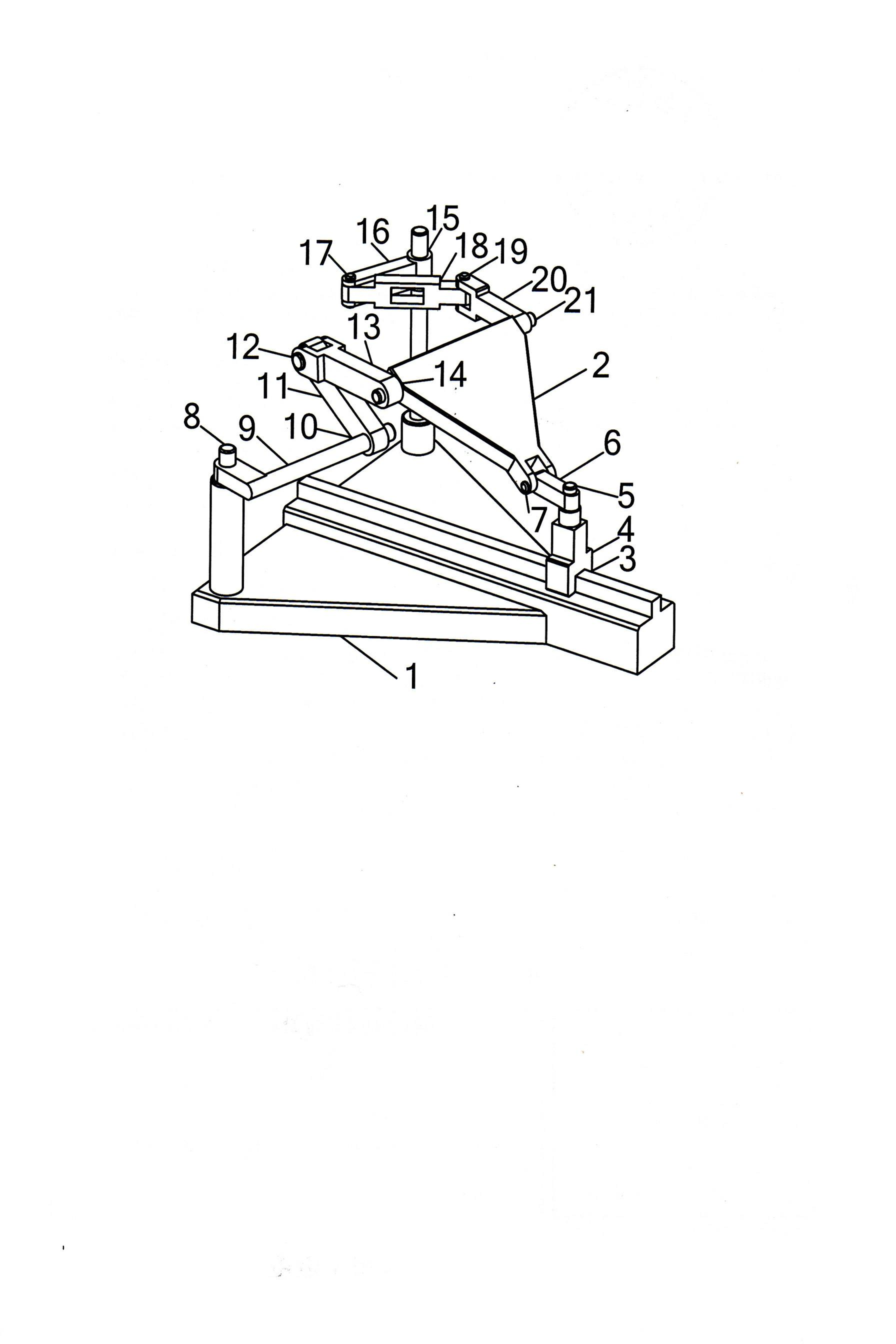 Decoupling parallel robot mechanism with single movement, double rotation and triple degree of freedom