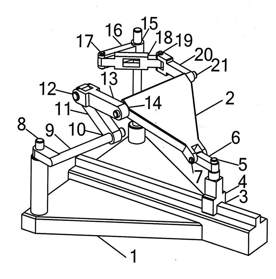 Decoupling parallel robot mechanism with single movement, double rotation and triple degree of freedom