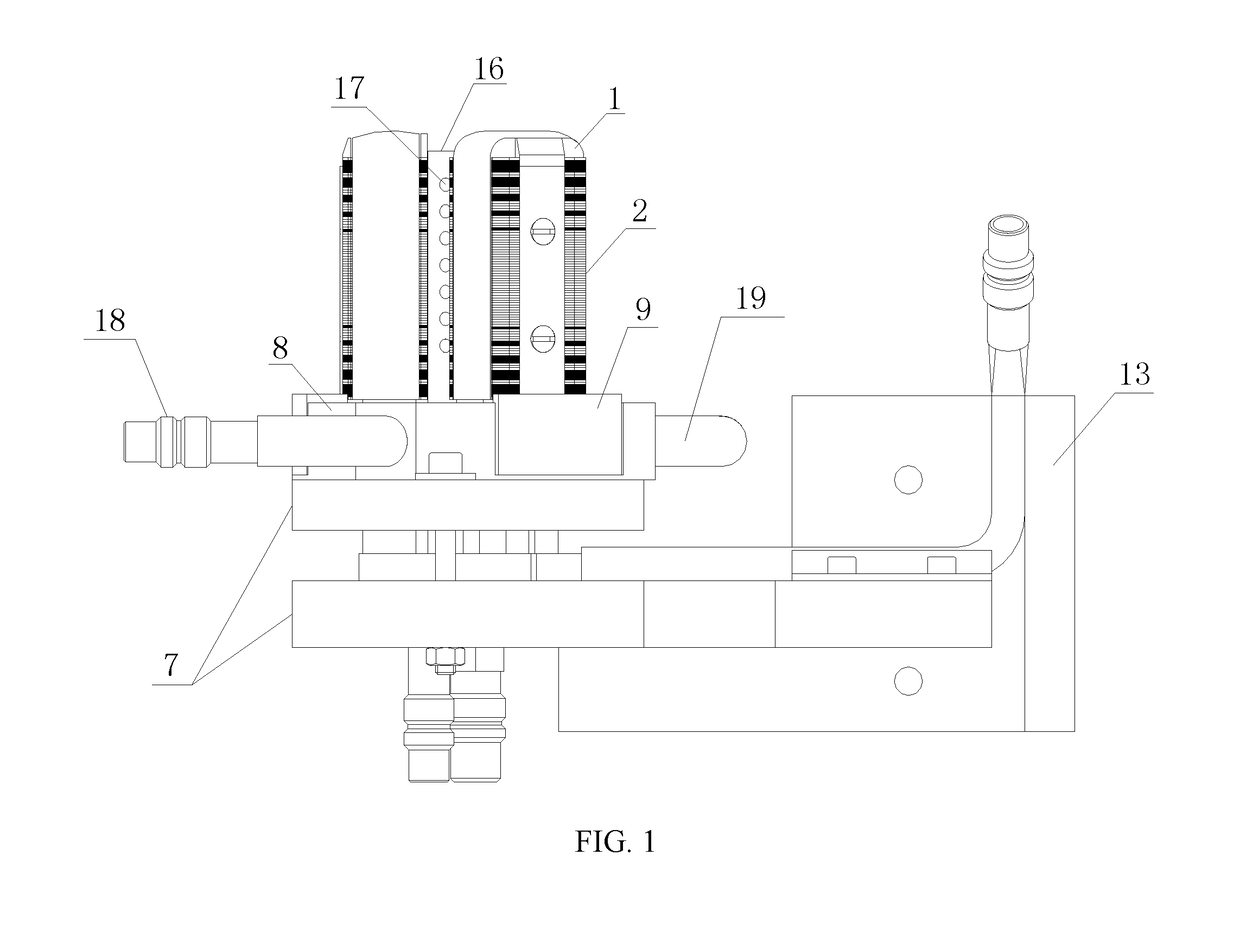 Tripod universal joint fairway heat treatment device and heat treatment method