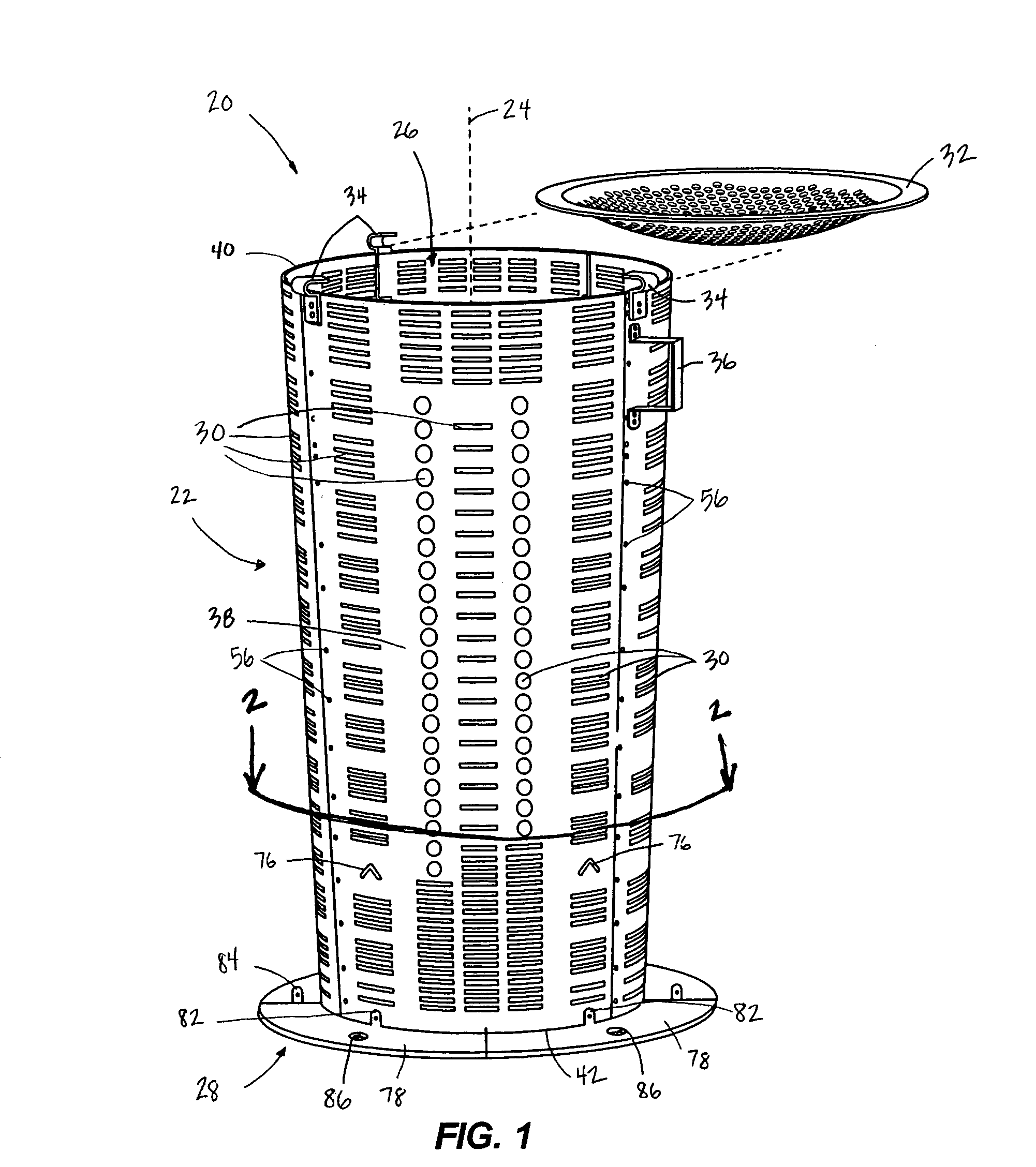 Burning container