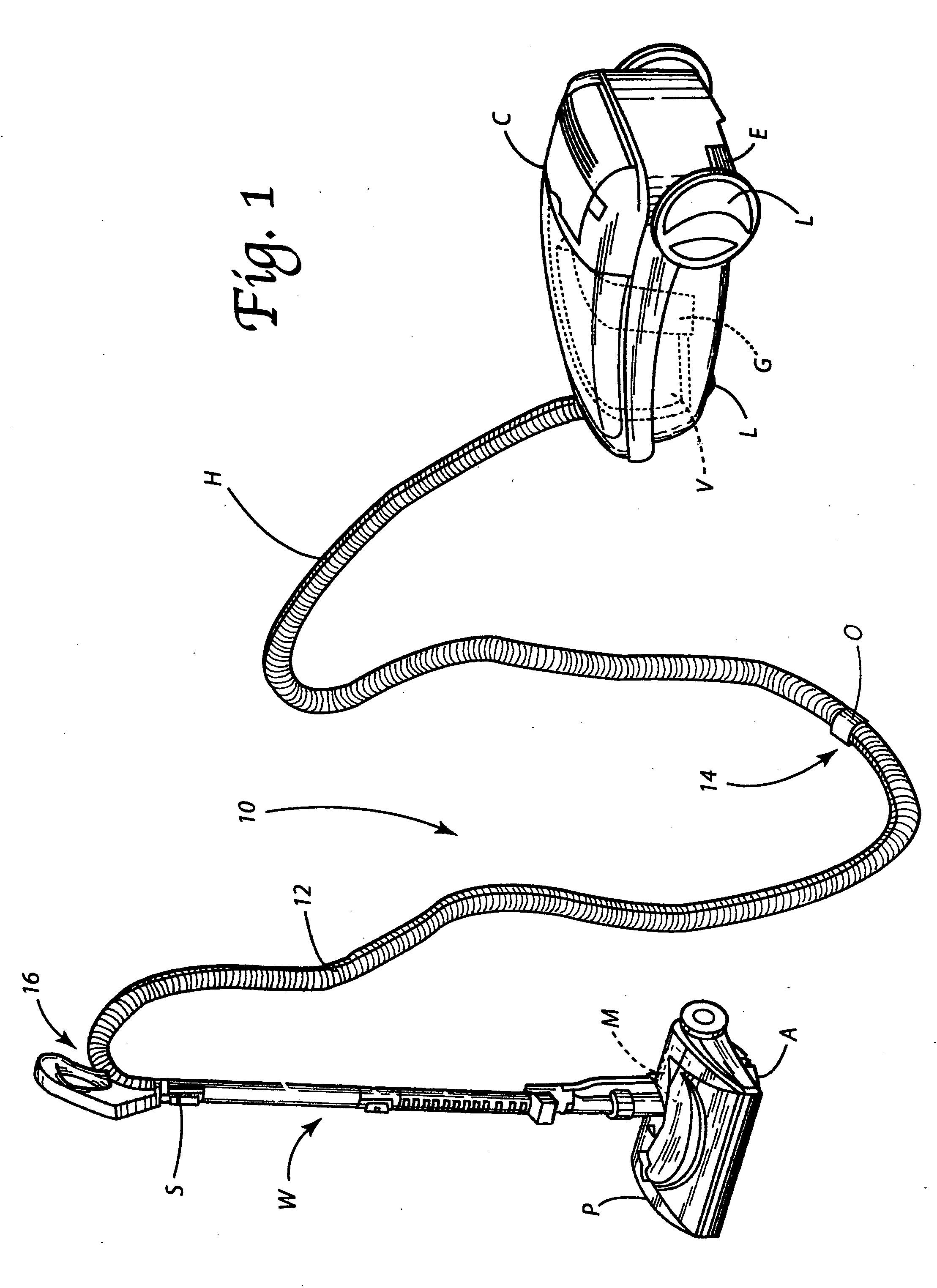 Electrified extension hose for vacuum cleaner