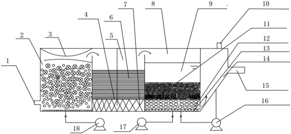 Device and method for efficiently treating wastewater