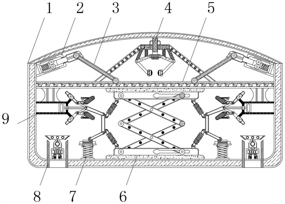 Weaving material soaking device having automatic adjusting function