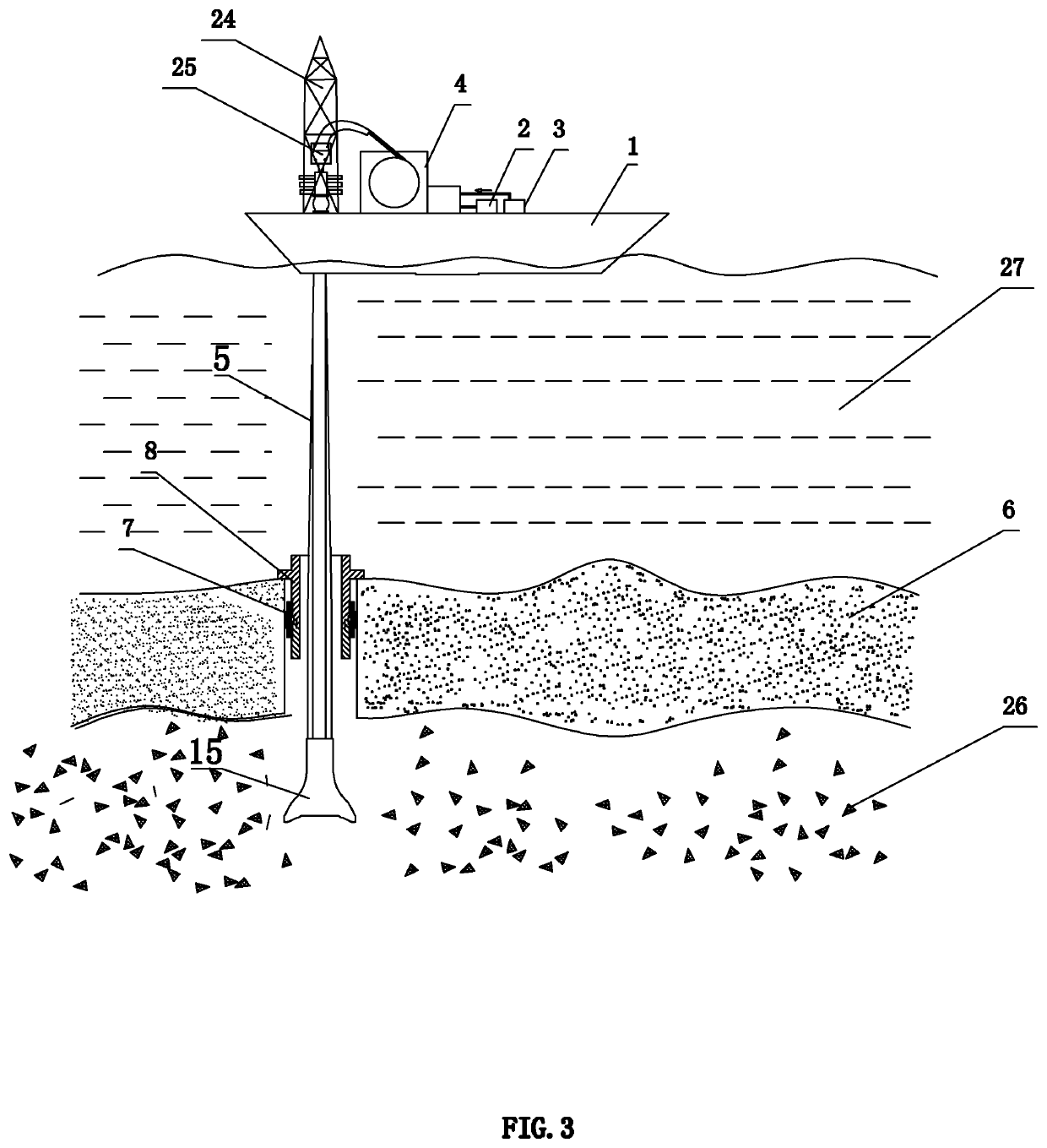 Device and method for solid-state fluidized mining of natural gas hydrates in shallow seabed