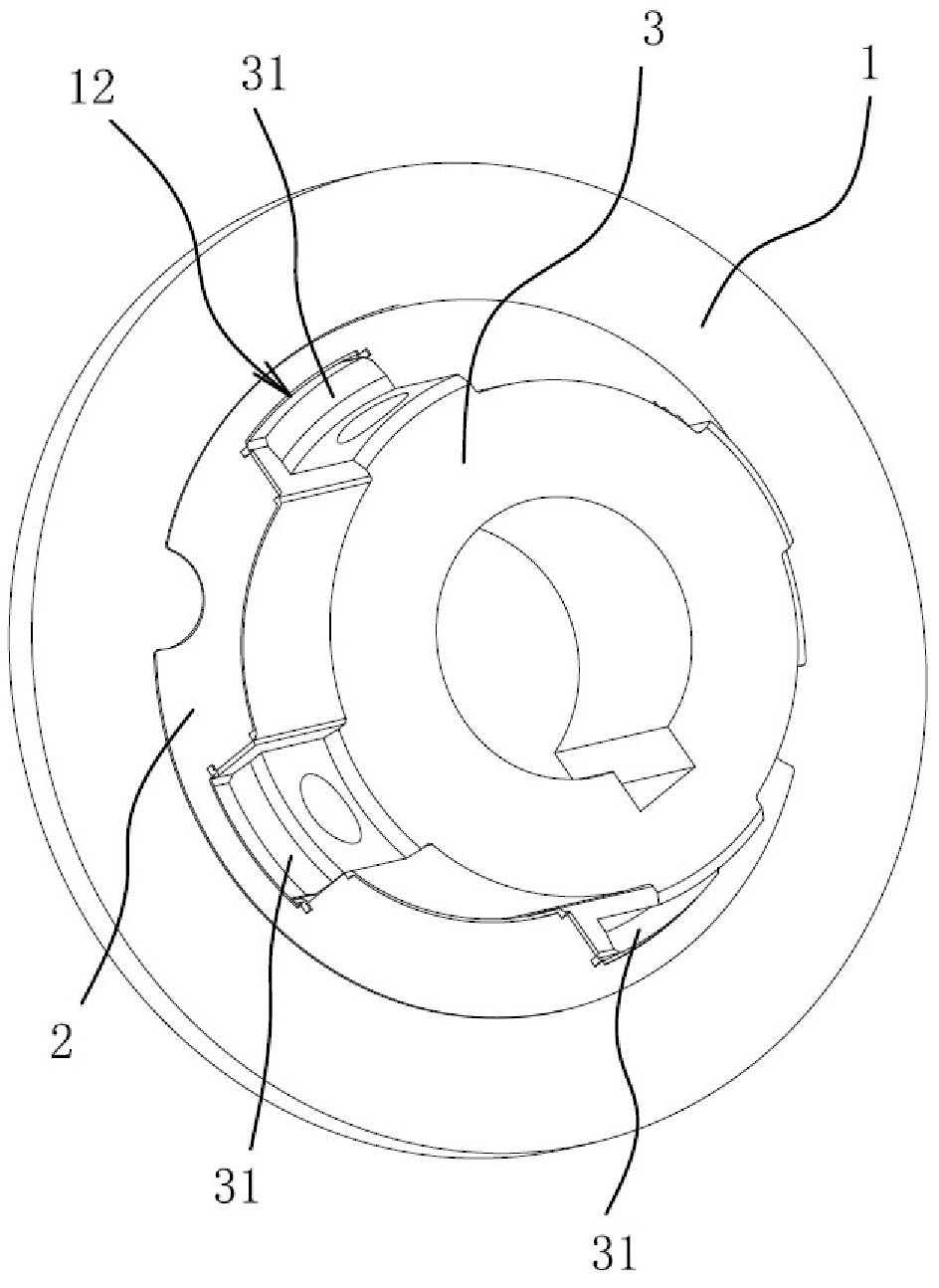 Vibration-attenuating drive connection device of electromagnetic power-off brake