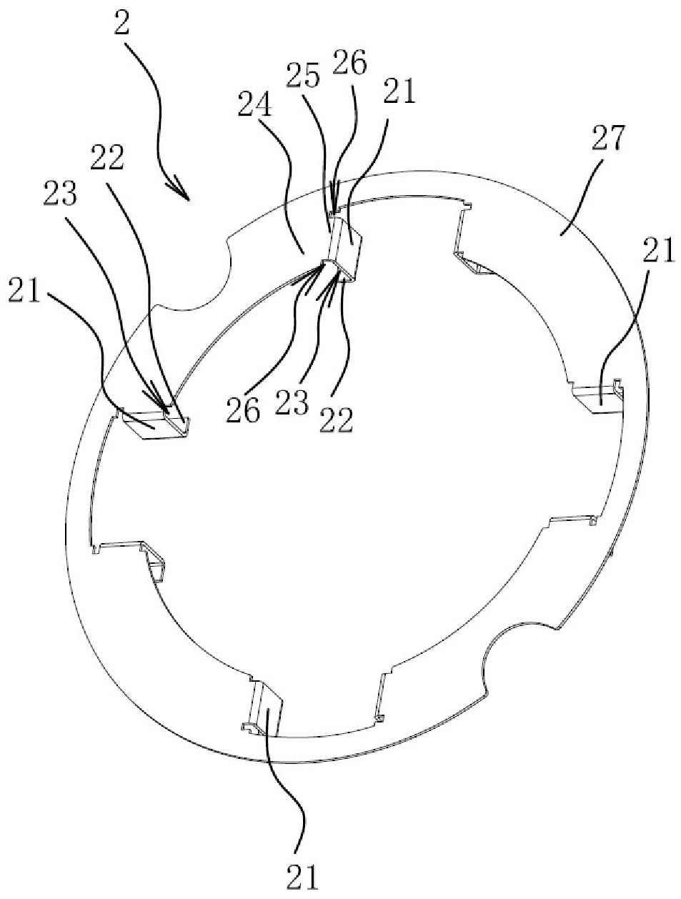 Vibration-attenuating drive connection device of electromagnetic power-off brake