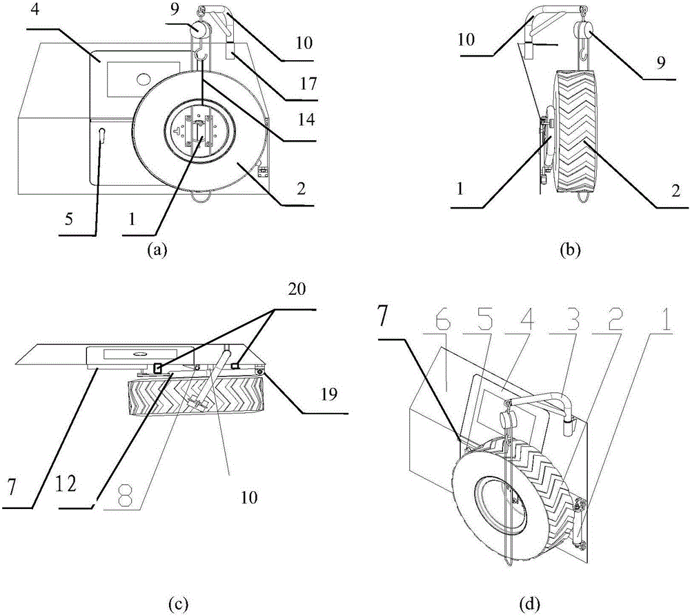 A spare tire rack for a vehicle