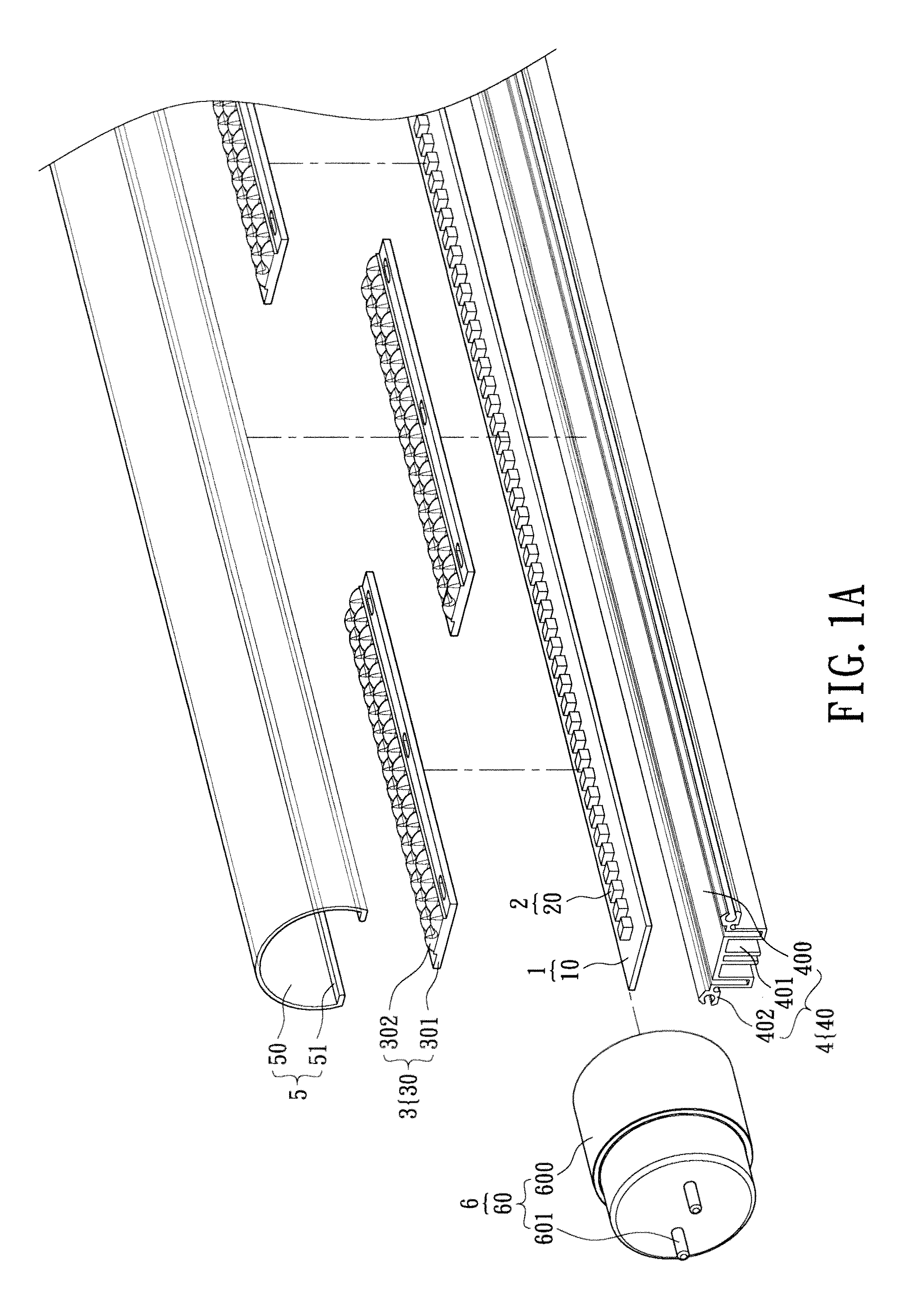 Illumination structure and lamp tube structure for generating specific directional light sources