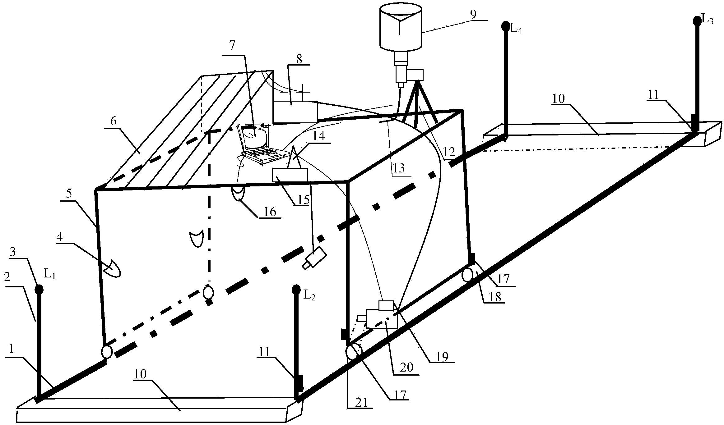 Device for data acquisition of fertility characteristics of tea tree living body based on online positioning