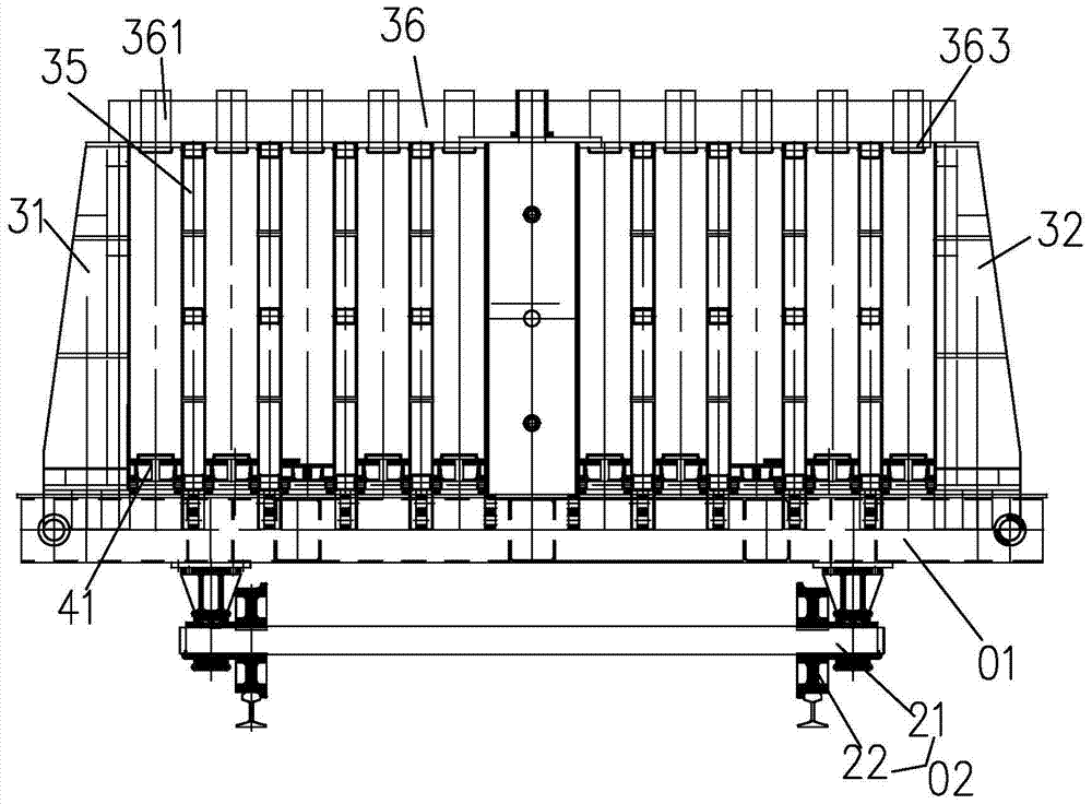 Multi-function concrete prefabricated part group vertical framework production equipment and production line