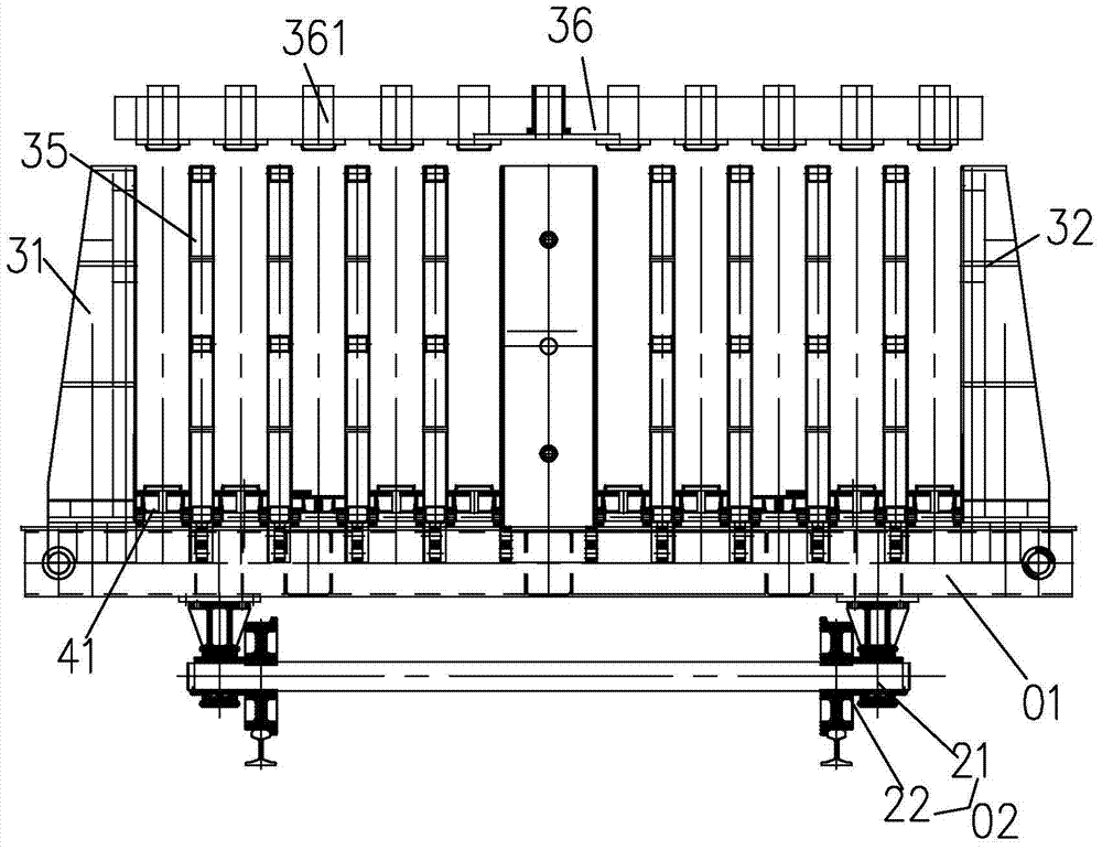 Multi-function concrete prefabricated part group vertical framework production equipment and production line