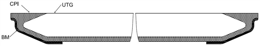 Ultrathin glass-organic film composite cover plate based on roll-to-roll process and manufacturing method thereof