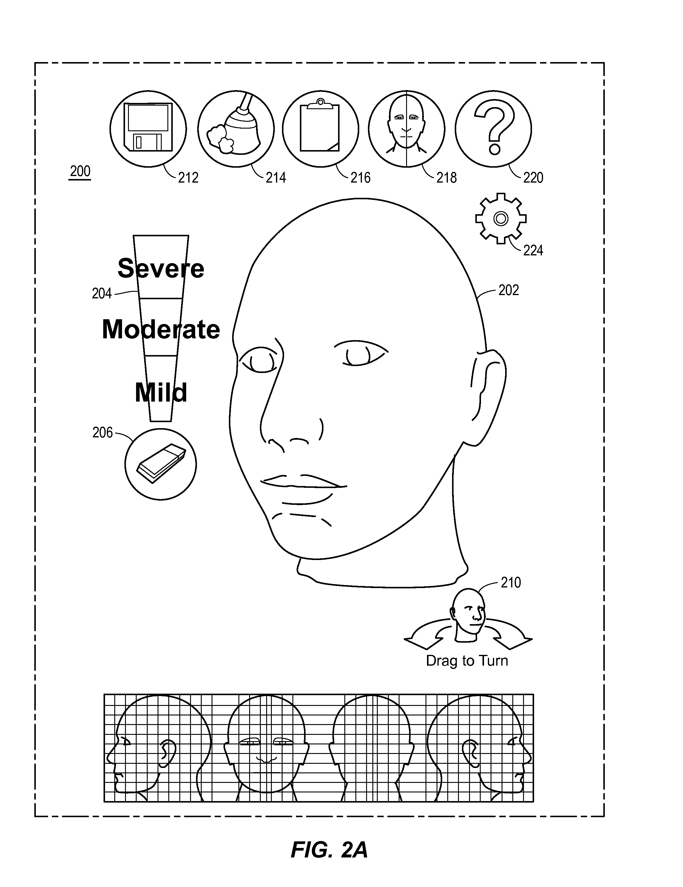 Pain surveying and visualization in a human bodily region