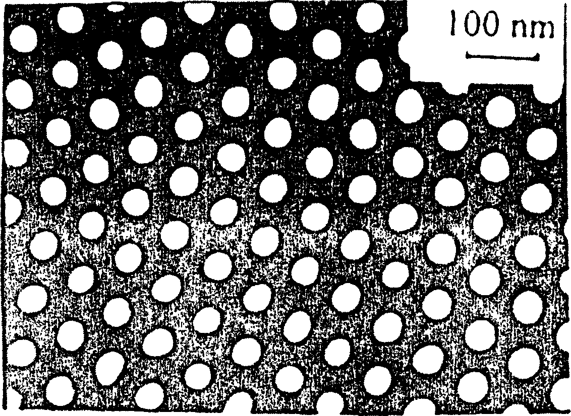 Method for preparing template with macro nanometer sequential holes