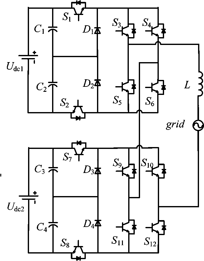 Cascaded multi-mode photovoltaic grid-connected inverter and modulation method thereof