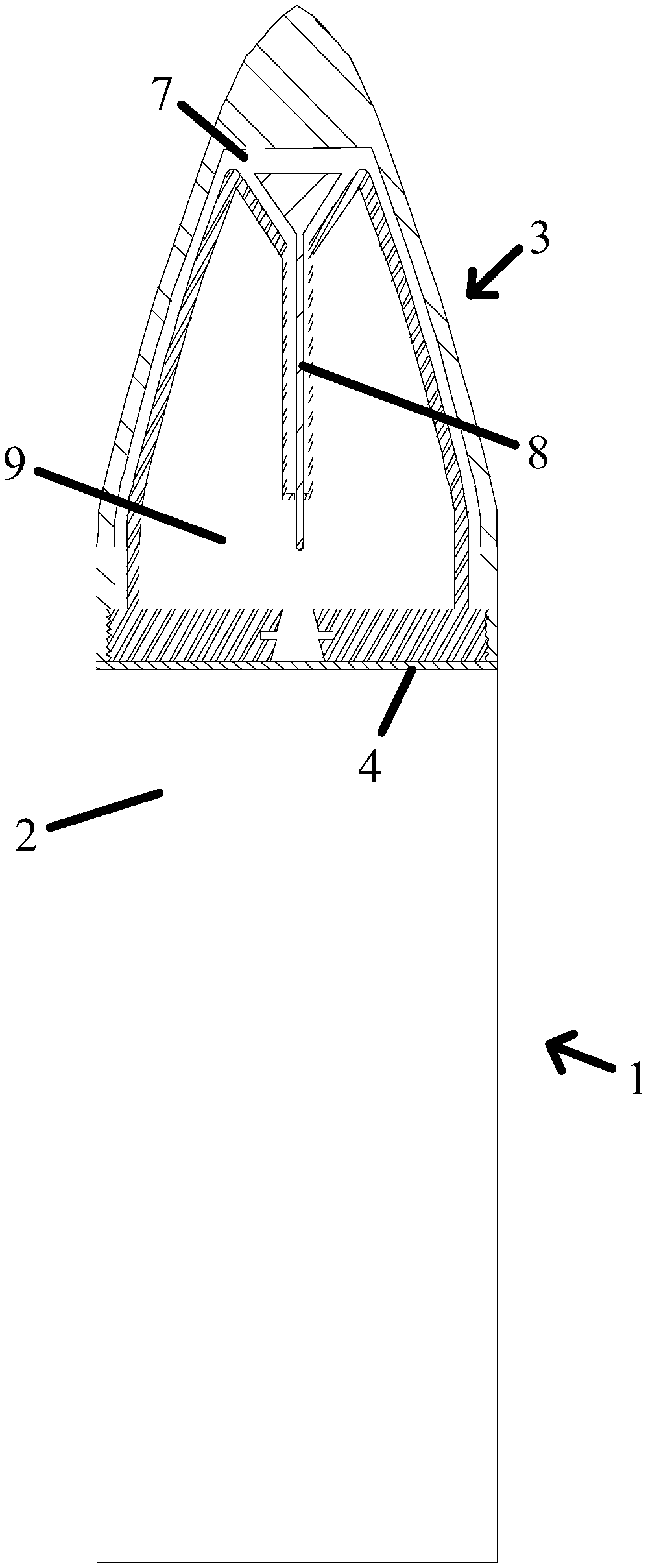 A projectile capable of secondary acceleration