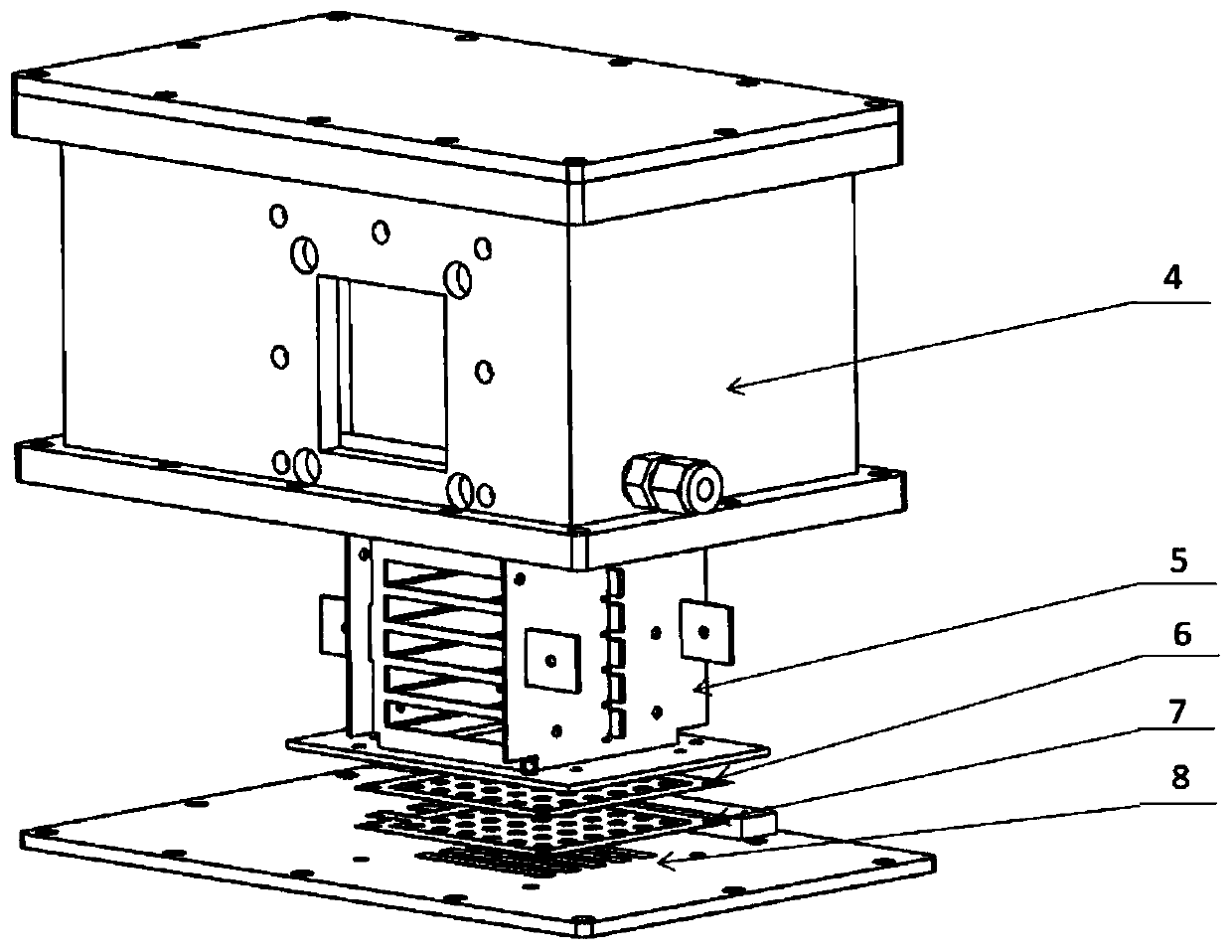 Side window type crossing radiation gas detector