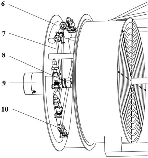 Remote control swing device for sprayer nozzle of air-assisted sprayer for orchards in hilly and mountainous regions and spraying method