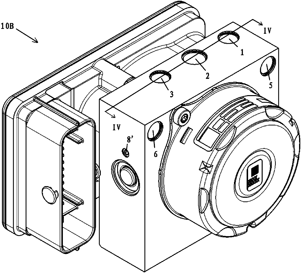 Pressure adjusting module and three-channel anti-lock braking system (ABS)