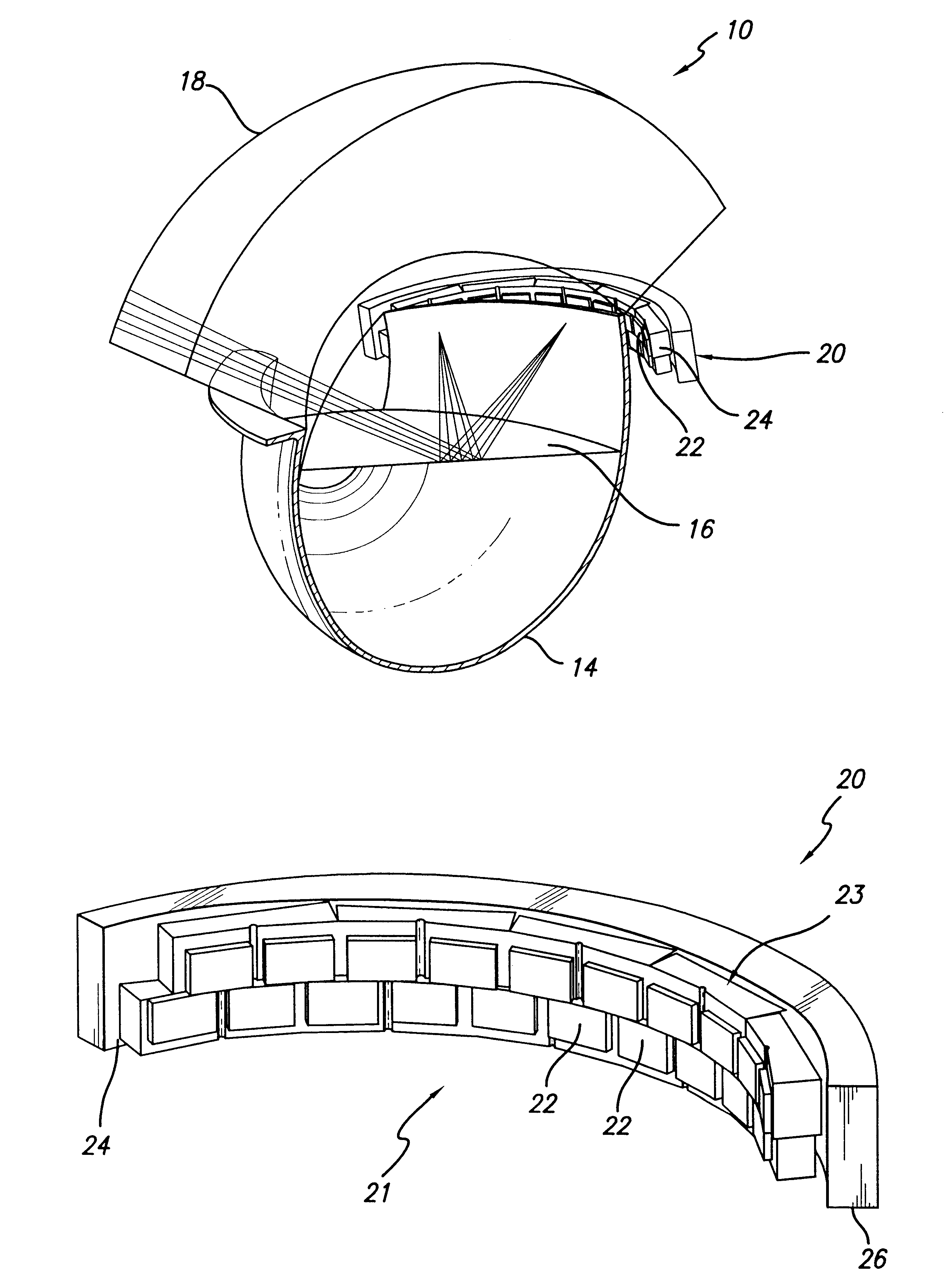 Ultra-wide field of view concentric scanning sensor system with a piece-wise focal plane array