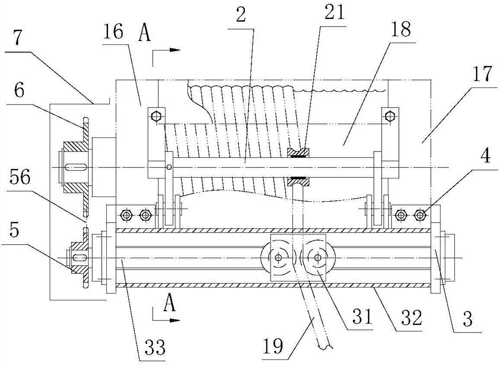 Rope guide provided with rope pressing device