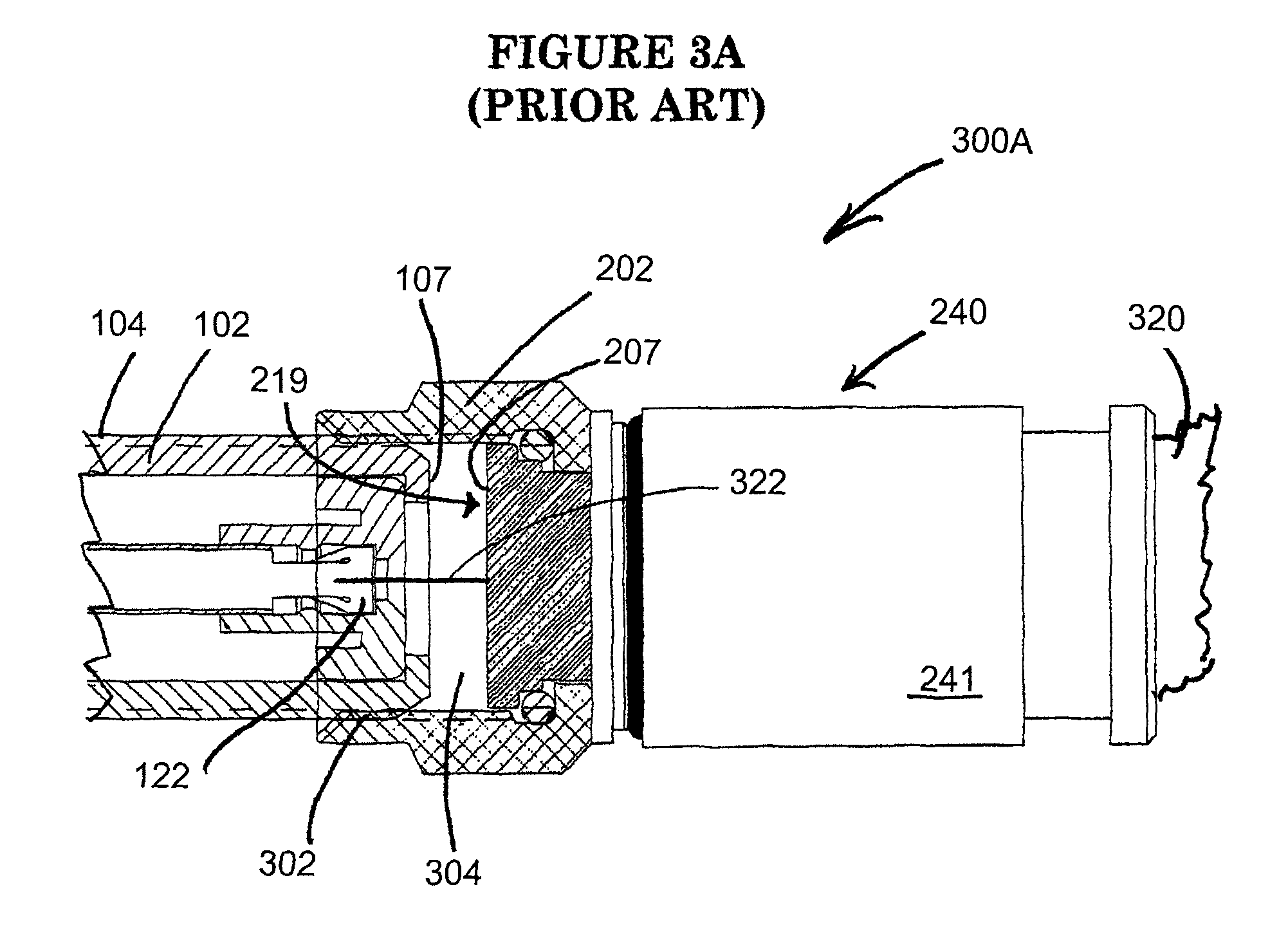 Moving part coaxial cable connector