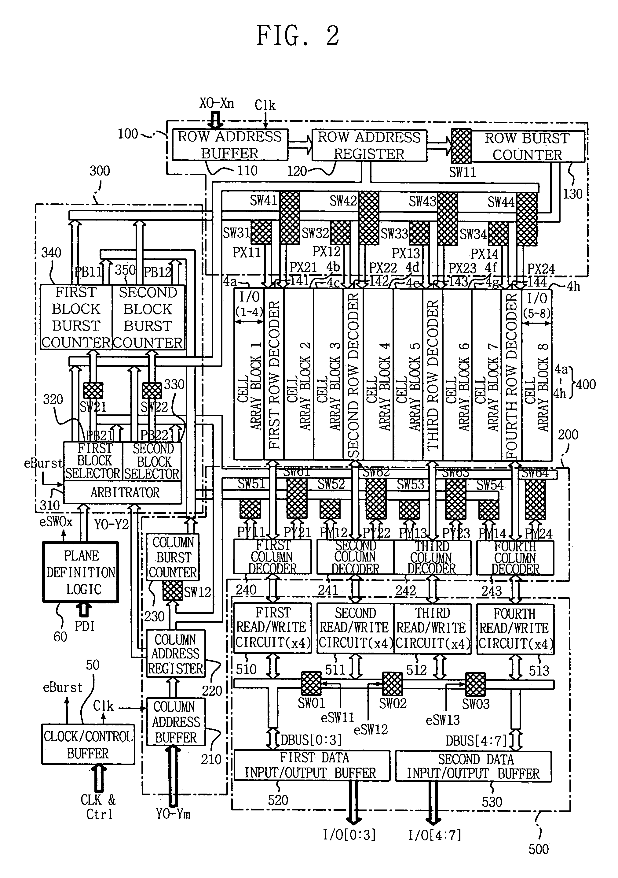 Semiconductor memory device having memory architecture supporting hyper-threading operation in host system